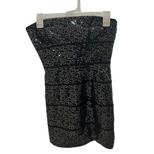 Max and Cleo Sparkly Tube Black Mini Dress | Size 0 | Club Dress | Party Dress